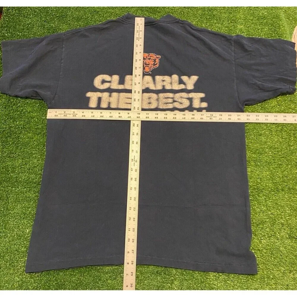 Vintage Chicago Bears shirt mens large blue orange 90s short sleeve unisex 18 - Picture 8 of 9